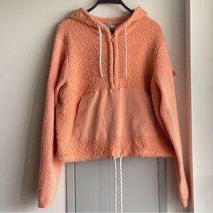 FLX Cozy Peach Half Zip Hoodie Pullover